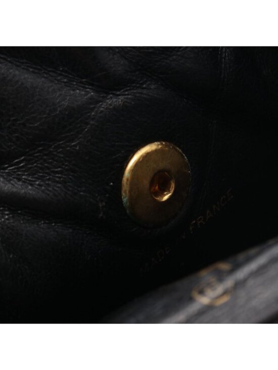 Chanel Backpack Quilted Black Lambskin Double Turnlock Chain main image 6